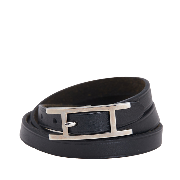 Pre-Loved Hermes Tadelakt Behapi Double Tour Bracelet - Picture 1 of 6